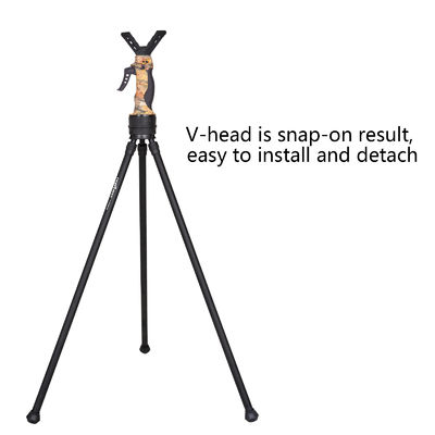 Free Regulation Shooting Tripod 360 Degree Pan Range Aluminium Alloy